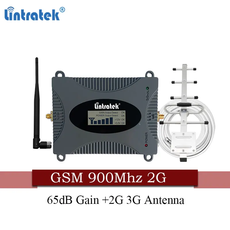 

Lintratek Russia 2G GSM 900mhz 65dB Signal Booster GSM 900 Cell Phone Cellular Signal Repeater Amplifier + GSM Yagi Antenna