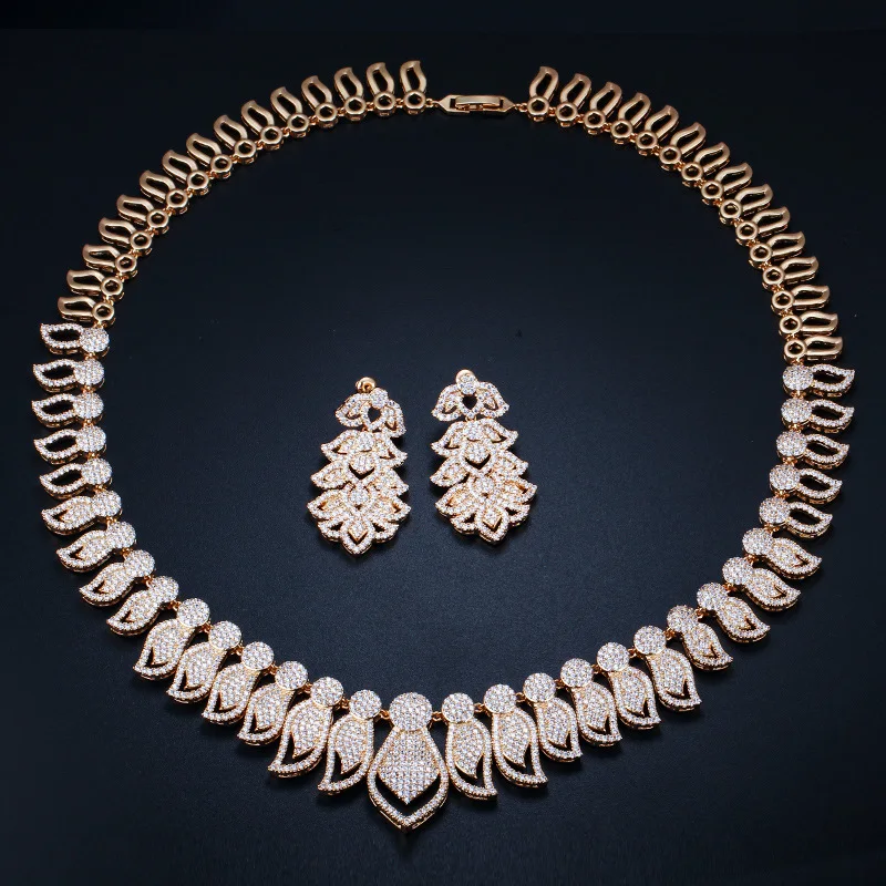 Free Shipping Rose Gold Color Full Cubic Zirconia Stone Wedding Bridal Earrings Necklace Women Turkish Jewelry Sets
Free Shipping Rose Gold Color Full Cubic Zirconia Stone Wedding Bridal Earrings Necklace Women Turkish Jewelry Sets