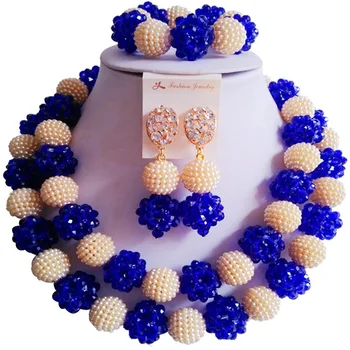 Fantastic Royal Blue Beige Girls Crystal Necklace Jewelry Sets for Party and Festival Evening 2C-ZZSJ-16
Fantastic Royal Blue Beige Girls Crystal Necklace Jewelry Sets for Party and Festival Evening 2C-ZZSJ-16