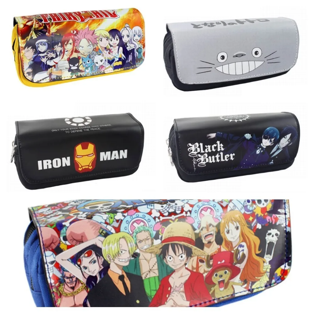 Comic One piece/One punch Man/Fairy Tail/Totoro/ Black Butler/Deadpool Double-deck Zipper PU Pencil Bag Case Nylon Wallet
Comic One piece/One punch Man/Fairy Tail/Totoro/ Black Butler/Deadpool Double-deck Zipper PU Pencil Bag Case Nylon Wallet