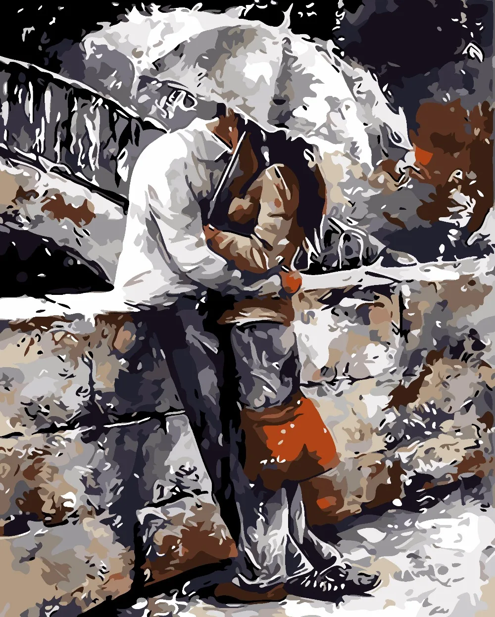 Oil Painting coloring Picture By Numbers DIY Handmade Wall Art Canvas Paint Home Decorlion Rain couple Umbrella for living room
Oil Painting coloring Picture By Numbers DIY Handmade Wall Art Canvas Paint Home Decorlion Rain couple Umbrella for living room