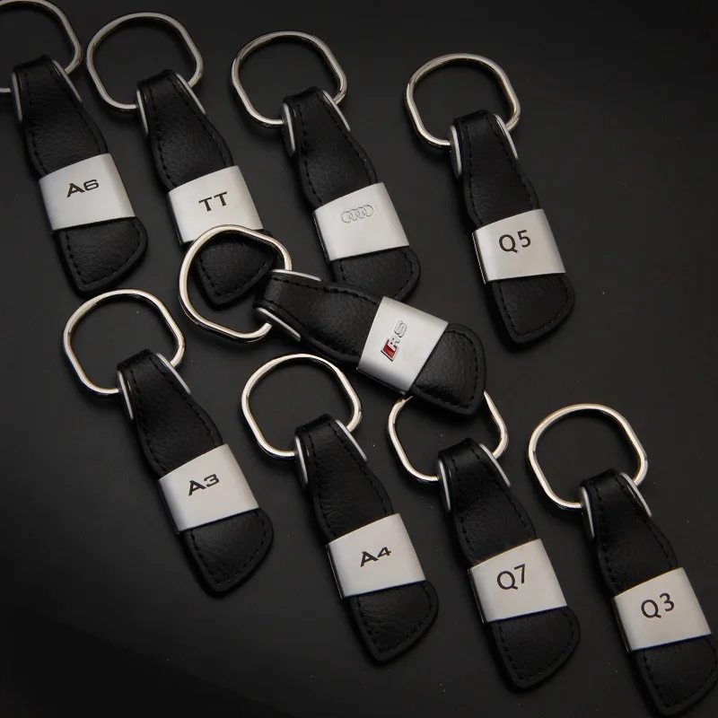 

Metal Car Logo Key Keychain Key Ring Holder Key Fob For Audi RS sline A3 A4 A5 A6 A7 Q3 Q5 Q7 S3 s4 S5 S6 TT Auto Accessories