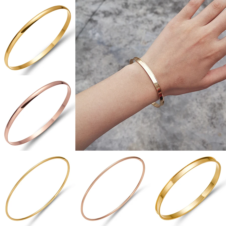 Belleper New Design Simple Groove Smooth Bracelets For Women Smooth Round Surface Bracelet Bangles Charms Wedding Jewelry Gift
Belleper New Design Simple Groove Smooth Bracelets For Women Smooth Round Surface Bracelet Bangles Charms Wedding Jewelry Gift