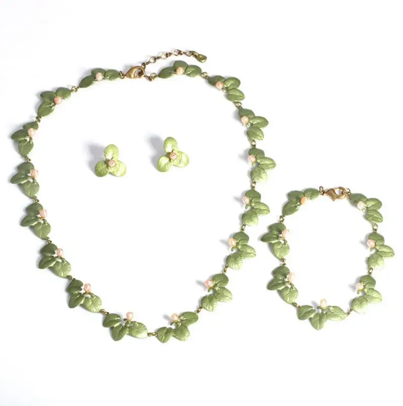 CSxjd Vintage necklace jewelry lotus leaf natural freshwater pearl green paint Bronze metal necklace Women's wedding accessorie
CSxjd Vintage necklace jewelry lotus leaf natural freshwater pearl green paint Bronze metal necklace Women's wedding accessorie
