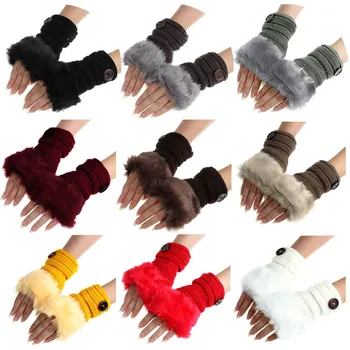 Hot Winter Women Glove Plush Solid Color Faux Rabbit Fur Hand Wrist Warmer Ladies Girls Fingerless Gloves Gifts HD88
Hot Winter Women Glove Plush Solid Color Faux Rabbit Fur Hand Wrist Warmer Ladies Girls Fingerless Gloves Gifts HD88