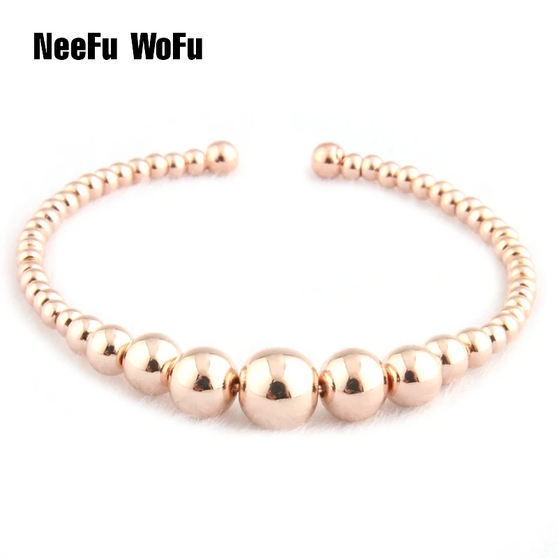 NeeFuWoFu Metal Charm Bracelets Bangles For Woman Fashion Bead Bracelet Open Elasticity Armband Jewelry Gift 
NeeFuWoFu Metal Charm Bracelets Bangles For Woman Fashion Bead Bracelet Open Elasticity Armband Jewelry Gift