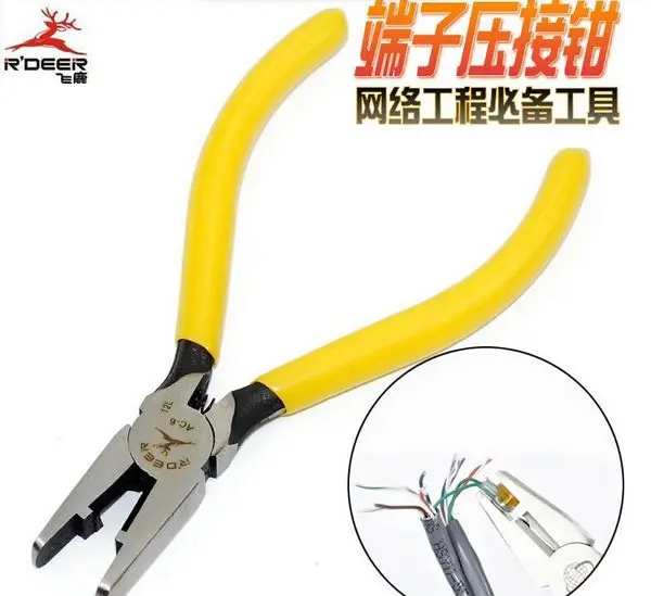

R'DEER hongkong made 6" 150mm telecommunication press connection pliers electric tools NO.AC-6