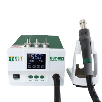 BST-863 1200W Big Power Heat Gun Lead-FreeSmart Touch Screen Control Constant Temperature LCD Display Desoldering Station
BST-863 1200W Big Power Heat Gun Lead-FreeSmart Touch Screen Control Constant Temperature LCD Display Desoldering Station