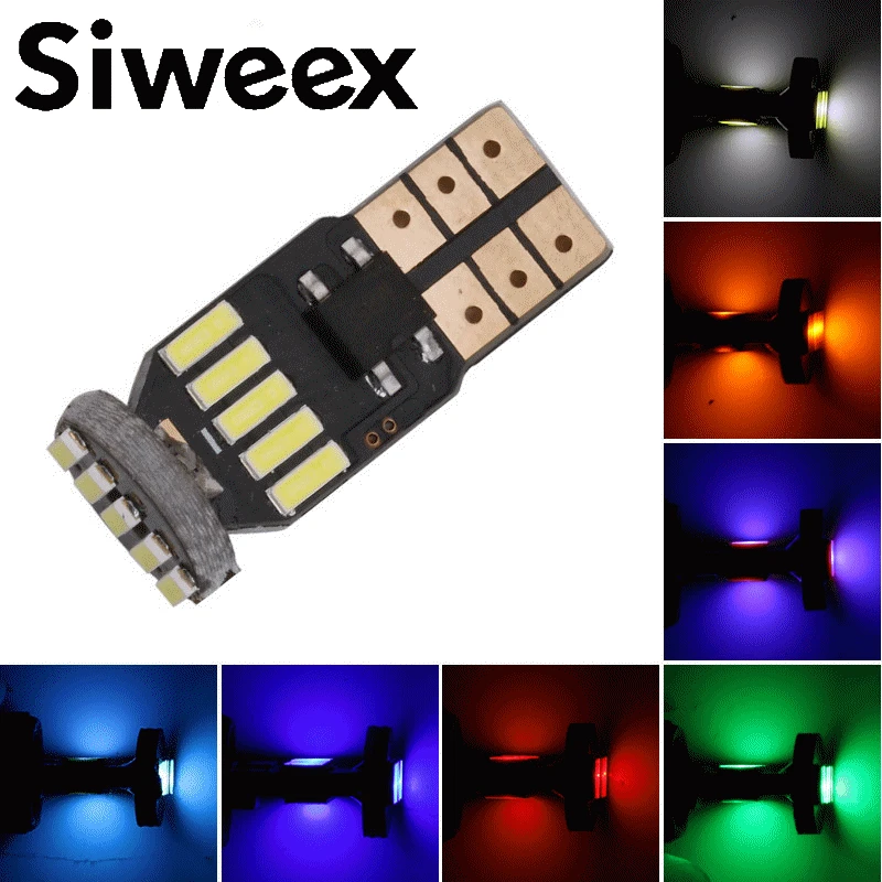 2 предмета Фирменная Новинка Canbus Error Free T10 W5W 194 168 15SMD 4014 светодиодный свет обратная