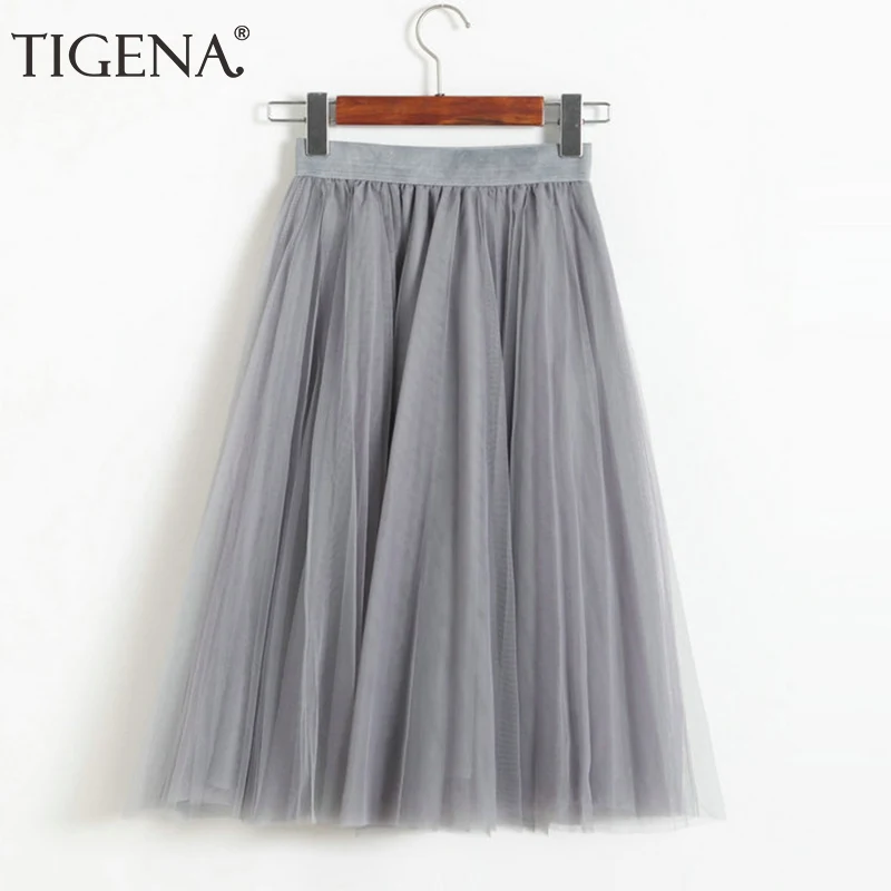 TIGENA 4 Layers Tulle Skirts Women Fashion 2019 High Waist Pleated Summer Skirt Female Tutu Midi Skirt Sun Black Pink White
TIGENA 4 Layers Tulle Skirts Women Fashion 2019 High Waist Pleated Summer Skirt Female Tutu Midi Skirt Sun Black Pink White
