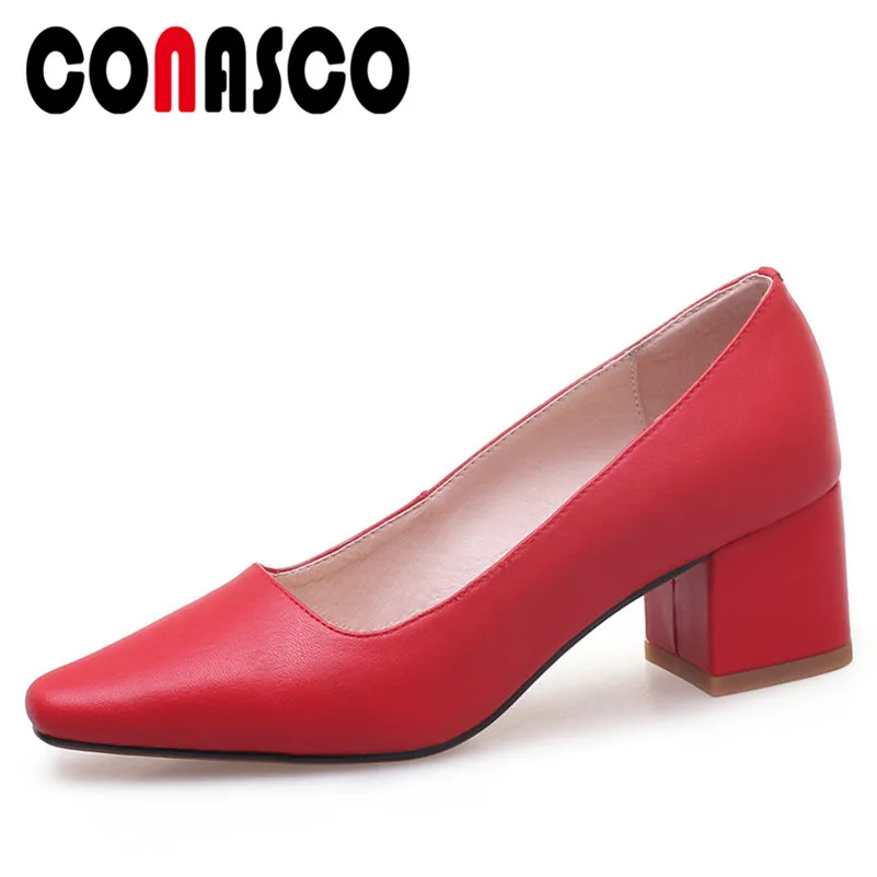 CONASCO Elegant Women Cow Leather Pumps Shallow Square Toe High Heeled Concise Wedding Party Shoes Woman Ladies Office Pumps
CONASCO Elegant Women Cow Leather Pumps Shallow Square Toe High Heeled Concise Wedding Party Shoes Woman Ladies Office Pumps