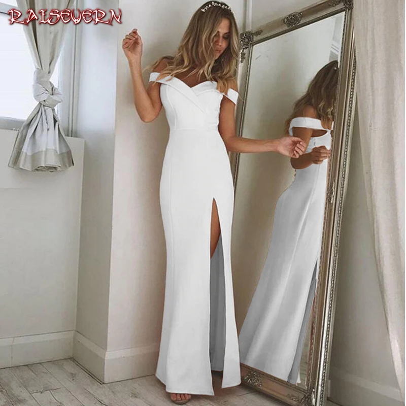 RAISEVERN Solid Off The Shoulder Pencil Dress Women 2019 Party Summer Dresses High Split Vintage Maxi Long Dress Vestidos
RAISEVERN Solid Off The Shoulder Pencil Dress Women 2019 Party Summer Dresses High Split Vintage Maxi Long Dress Vestidos