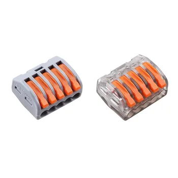(10pcs/lot) 5P Universal Compact Wire Connectors 5 pin Conductor Terminal Block Connector 222-415 PCT-215 type 5pin
(10pcs/lot) 5P Universal Compact Wire Connectors 5 pin Conductor Terminal Block Connector 222-415 PCT-215 type 5pin