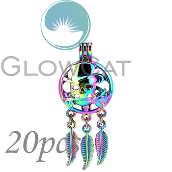 20X Rainbow Skull Rose Dream Catcher Beads Cage Perfume Diffuser Oyster Pearl Cage Locket Pendant CC926
20X Rainbow Skull Rose Dream Catcher Beads Cage Perfume Diffuser Oyster Pearl Cage Locket Pendant CC926