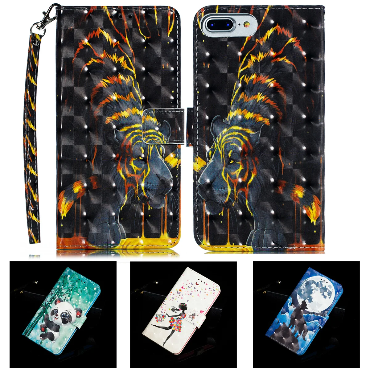 For Iphone 8 7 Plus Case Flip Cover Wallet Holster for Iphone 6 6s Plus Emboss Animal Stander Leather i8 i7 i6 Plus 3D Tiger Cas
For Iphone 8 7 Plus Case Flip Cover Wallet Holster for Iphone 6 6s Plus Emboss Animal Stander Leather i8 i7 i6 Plus 3D Tiger Cas