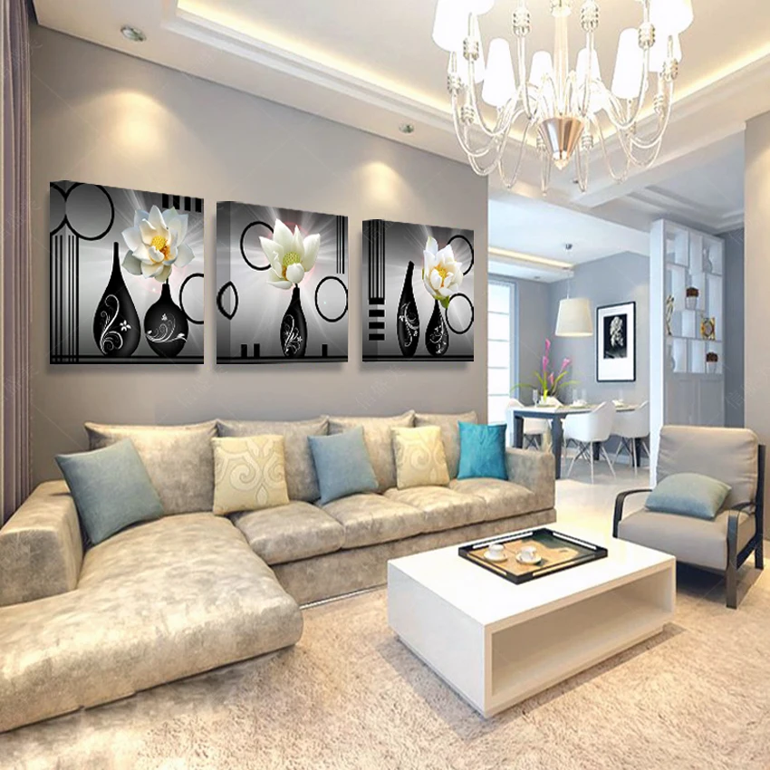 Brown vase insert Lotus 3 piece wall art painting pictures print on canvas (no frame)
Brown vase insert Lotus 3 piece wall art painting pictures print on canvas (no frame)