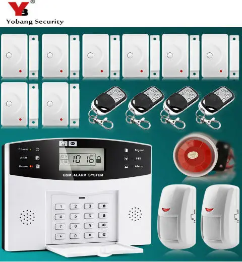 YobangSecurity LCD Keyboard Voice Prompt Wireless GSM SMS Home Security Burglar Alarm System 433MHz PIR Door Window Alarm Sensor
YobangSecurity LCD Keyboard Voice Prompt Wireless GSM SMS Home Security Burglar Alarm System 433MHz PIR Door Window Alarm Sensor