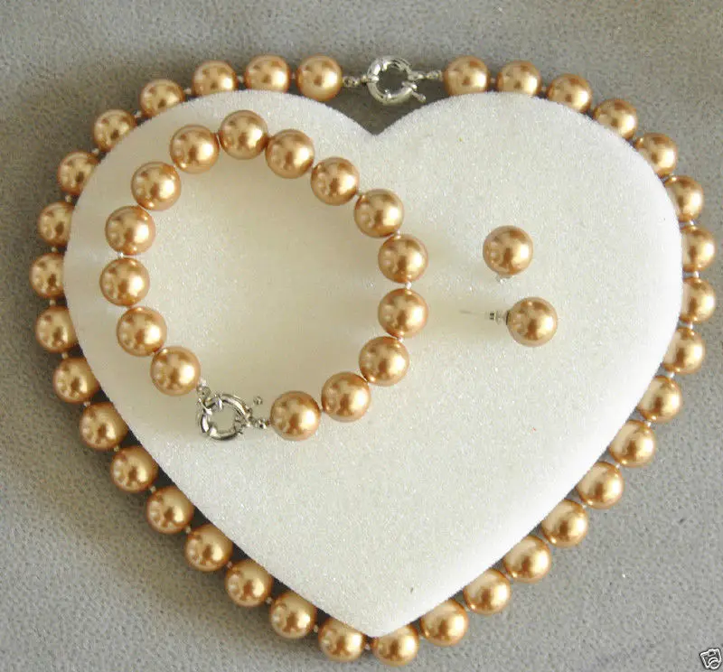 Hot selling free shipping*****AAA+ Fashion 12MM Champagne South Sea Shell Pearl Necklace Bracelet Earrings Set
Hot selling free shipping*****AAA+ Fashion 12MM Champagne South Sea Shell Pearl Necklace Bracelet Earrings Set