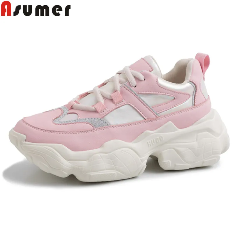 ASUMER size 35-42 genuine leather shoes women flats lace up casual Hot sale Dad Shoes Sneakers Flat Platform Shoes women 2019
ASUMER size 35-42 genuine leather shoes women flats lace up casual Hot sale Dad Shoes Sneakers Flat Platform Shoes women 2019