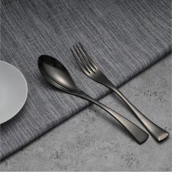 Black Cutlery Set Top Quality Stainless Steel Western Food Tableware Fork Steak Knife Dinnerware Breakfast Set Borden 2 Pieces
Black Cutlery Set Top Quality Stainless Steel Western Food Tableware Fork Steak Knife Dinnerware Breakfast Set Borden 2 Pieces