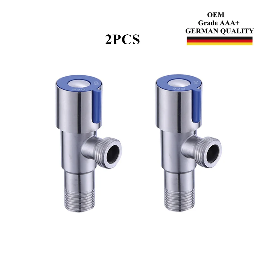 2PCS G1/2 Filling Angle Valves Cold and Hot Water Stops for Toilet extender Bathroom Basin Mixer Faucet 304 Stainless Steel
2PCS G1/2 Filling Angle Valves Cold and Hot Water Stops for Toilet extender Bathroom Basin Mixer Faucet 304 Stainless Steel