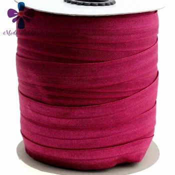 Wine 5/8" 15mm fold over elastic,50 yards per roll,good elasticity foe for hair ties headbands headwear handmade webbing
Wine 5/8" 15mm fold over elastic,50 yards per roll,good elasticity foe for hair ties headbands headwear handmade webbing