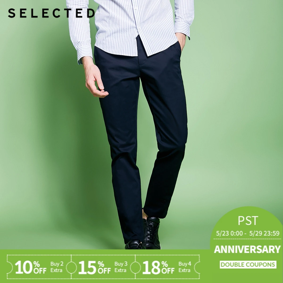 SELECTED summer new man cotton pure color business business casual pants S|4181W2502
SELECTED summer new man cotton pure color business business casual pants S|4181W2502