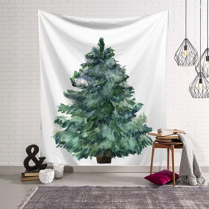 new year decoration tapestry printed Christmas tree hanging wall art blue green trees winter festival tapiz polyester carpet
new year decoration tapestry printed Christmas tree hanging wall art blue green trees winter festival tapiz polyester carpet