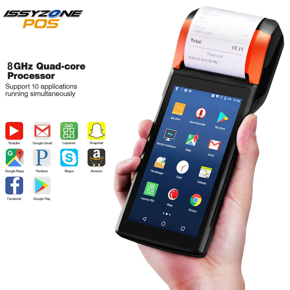Thermal Receipt Printer PDA Android 7.1 Handheld POS Terminal Sunmi V2 PDA eSIM 4G WiFi With Camera speaker for mobile order
Thermal Receipt Printer PDA Android 7.1 Handheld POS Terminal Sunmi V2 PDA eSIM 4G WiFi With Camera speaker for mobile order