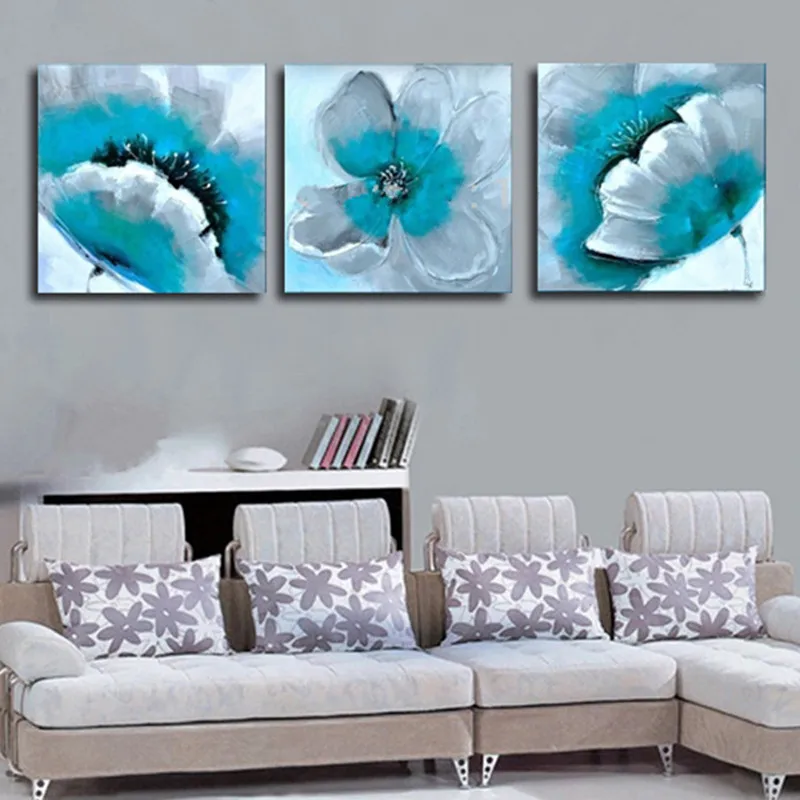 3 Panel Pictures Home Decoration Wall Art Handmade Abstract Floral Paintings Handpainted Blue Flower Oil Painting Canvas Artwork
3 Panel Pictures Home Decoration Wall Art Handmade Abstract Floral Paintings Handpainted Blue Flower Oil Painting Canvas Artwork