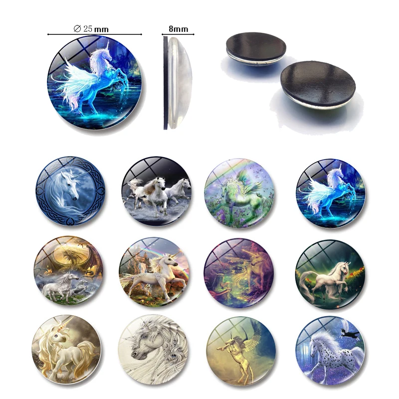 2Pcs Unicorn Fridge Magnet Horse 25MM Refrigerator Sticker Glass Cabochon Magnetic Refrigerator Note Message Holder Home Decor
2Pcs Unicorn Fridge Magnet Horse 25MM Refrigerator Sticker Glass Cabochon Magnetic Refrigerator Note Message Holder Home Decor