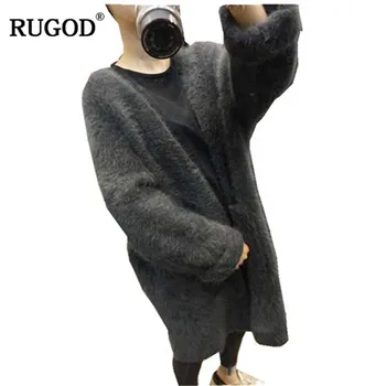 RUGOD New Long Wool Coat Women Casual Long Sleeve Knitted Women Coat Solid Thick Warm Winter Clothes manteau femme hiver
RUGOD New Long Wool Coat Women Casual Long Sleeve Knitted Women Coat Solid Thick Warm Winter Clothes manteau femme hiver