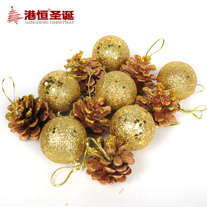 12pcs Christmas Tree Hanging Balls Gold Silver Pine Cone Color Drawing Decorations Ball Xmas Christmas Decoration For Home
12pcs Christmas Tree Hanging Balls Gold Silver Pine Cone Color Drawing Decorations Ball Xmas Christmas Decoration For Home