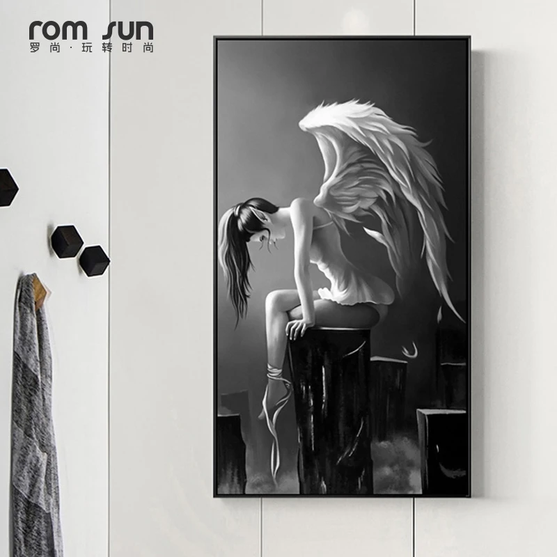 Modern Black And White Angel Wings Anime Poster Canvas Painting Art Wall Pictures for Girls Room Child Bedroom Living Room Decor
Modern Black And White Angel Wings Anime Poster Canvas Painting Art Wall Pictures for Girls Room Child Bedroom Living Room Decor