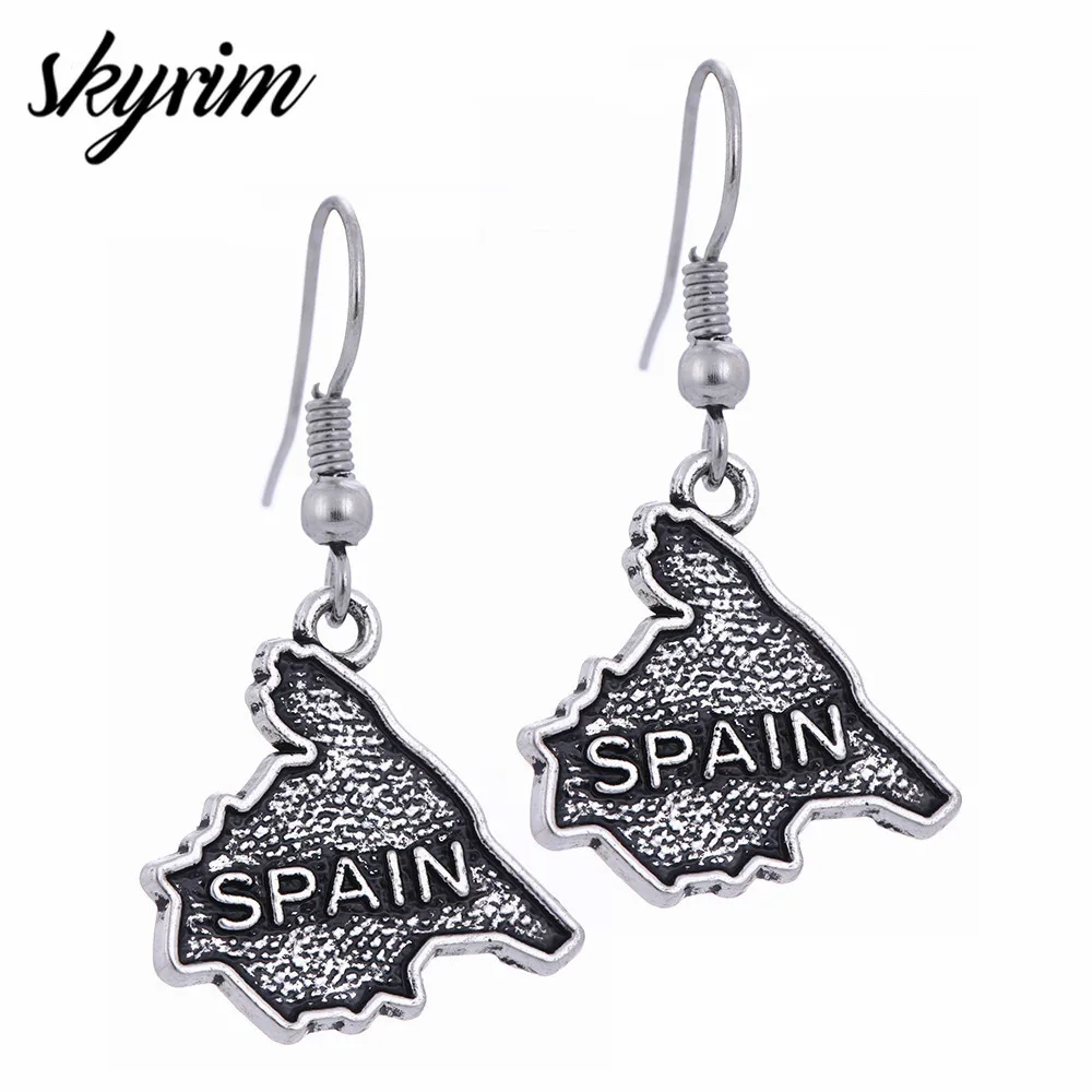 Skyrim 2018 New Design SPAIN Country Map Pendant Earrings Statement Drop Korean Earrings for Women Jewelry Making
Skyrim 2018 New Design SPAIN Country Map Pendant Earrings Statement Drop Korean Earrings for Women Jewelry Making