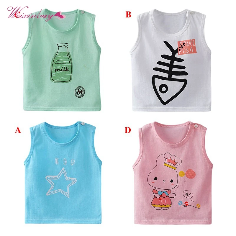 4 Styles Baby Boy Sleeveless T-shirts Children Cartoon Big Girls Vest 1-5 Years Child Boy Vest Baby T shirt Kid Summer Vest
4 Styles Baby Boy Sleeveless T-shirts Children Cartoon Big Girls Vest 1-5 Years Child Boy Vest Baby T shirt Kid Summer Vest