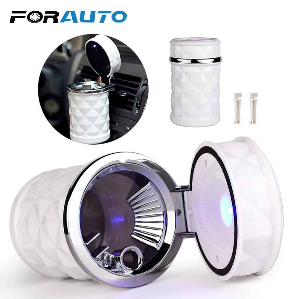 FORAUTO Car Cigarette Ashtray Holder With Blue LED Light Air Vent Mount Cigar Ashtray Cup Car Accessories Car-styling Universal
FORAUTO Car Cigarette Ashtray Holder With Blue LED Light Air Vent Mount Cigar Ashtray Cup Car Accessories Car-styling Universal