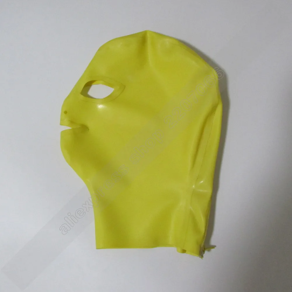 Yellow latex rubber mask hood eyes mouth opened handmade custom size made RLM011
Yellow latex rubber mask hood eyes mouth opened handmade custom size made RLM011