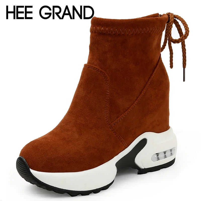 HEE GRAND Suede Winter Rubber Women Ankle Boots Casual Solid Creepers Shoes Woman Fashion Women Inner Incareased Shoes XWX6827
HEE GRAND Suede Winter Rubber Women Ankle Boots Casual Solid Creepers Shoes Woman Fashion Women Inner Incareased Shoes XWX6827