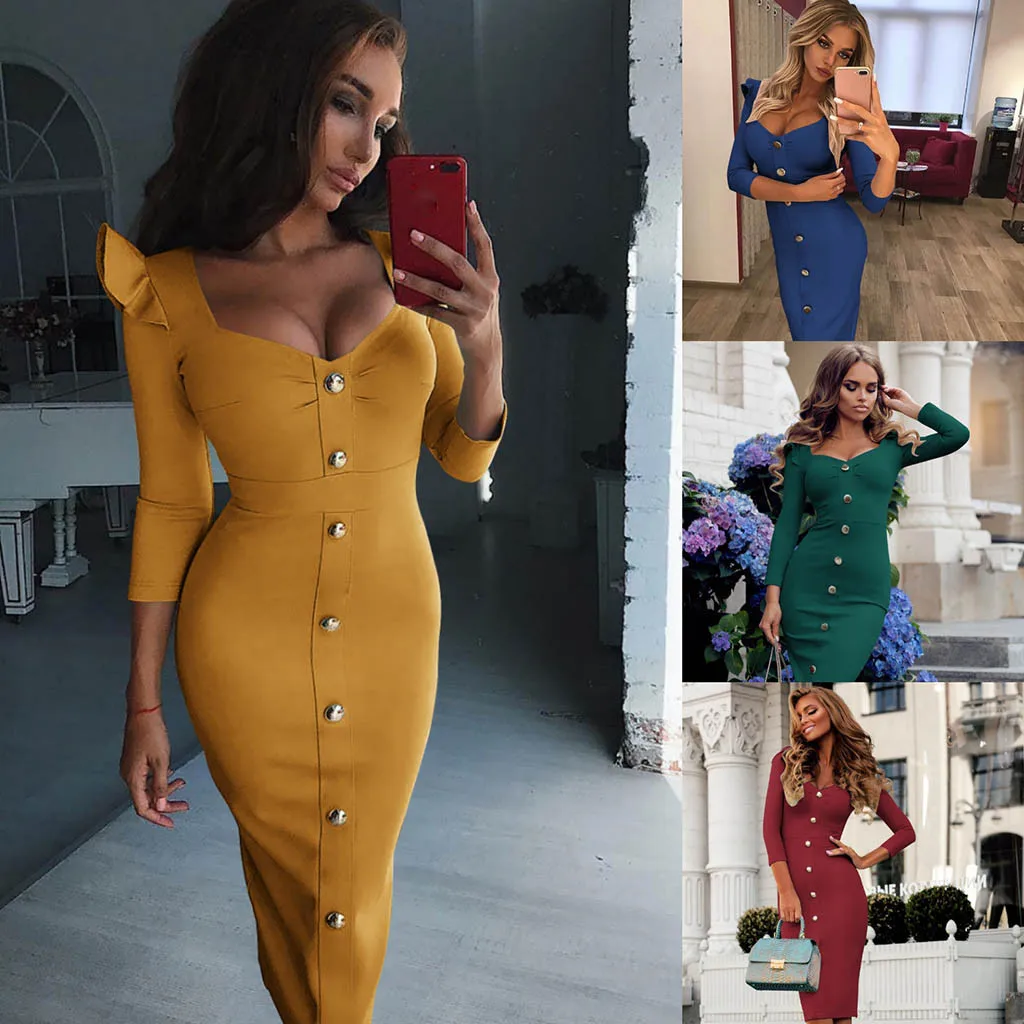 2019 New Hot Women Deep V Wrap Ruched Long Sleeve Party Maxi Long Dress Vestidos robe femme Plus Size Drop Shipping 
2019 New Hot Women Deep V Wrap Ruched Long Sleeve Party Maxi Long Dress Vestidos robe femme Plus Size Drop Shipping