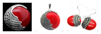 Hot sell free shipping ~~ Matched Lady's Red Carved Lacquer Marcasite 925 Sterling Silver Ring(#7-10) Earrings & Pandent jewelry
Hot sell free shipping ~~ Matched Lady's Red Carved Lacquer Marcasite 925 Sterling Silver Ring(#7-10) Earrings & Pandent jewelry