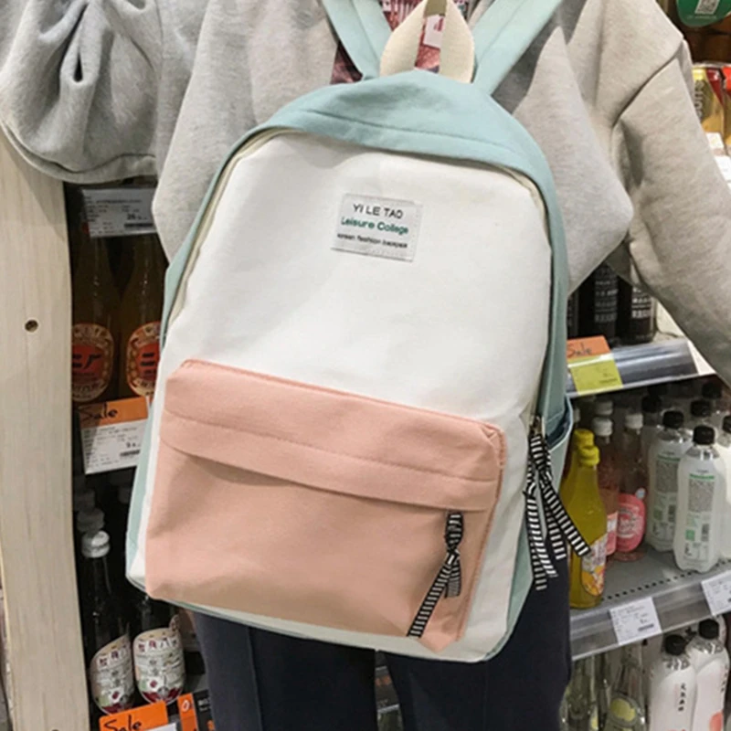2019 Fashion Women Backpacks Color Matching Literary Large Capacity School Bags for Teenage Girl Laptop Backpack
2019 Fashion Women Backpacks Color Matching Literary Large Capacity School Bags for Teenage Girl Laptop Backpack