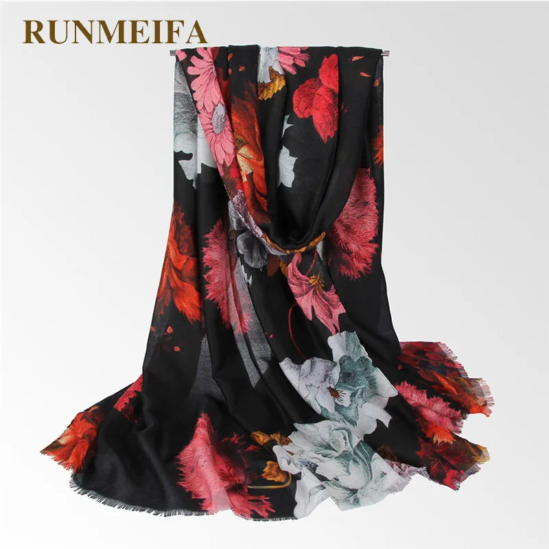 RUNMEIFA Newest Fashion Women Big Flower Scarf Soft Beach Shawls Autumn Summer Spring Foulard Femme Lady Elegant Shawl 90*180cm
RUNMEIFA Newest Fashion Women Big Flower Scarf Soft Beach Shawls Autumn Summer Spring Foulard Femme Lady Elegant Shawl 90*180cm