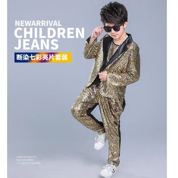 Kids Men Sequined Carnival jazz dance Coat Pants Boys Modern Dancing Costumes wear Outfits Ballroom Drum Dancing Outfits Adult
Kids Men Sequined Carnival jazz dance Coat Pants Boys Modern Dancing Costumes wear Outfits Ballroom Drum Dancing Outfits Adult