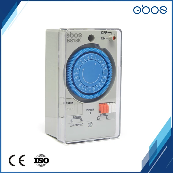 OBOS mechanical timer switch 220V timer switch with 48 times on/off per day time set range 30 min for B2C market
OBOS mechanical timer switch 220V timer switch with 48 times on/off per day time set range 30 min for B2C market