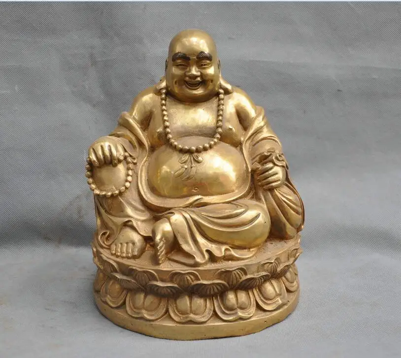 free 10" China Brass Happy Buddha Maitreya Monk Bronze Statue Blessing Fu Figurine fast
free 10" China Brass Happy Buddha Maitreya Monk Bronze Statue Blessing Fu Figurine fast