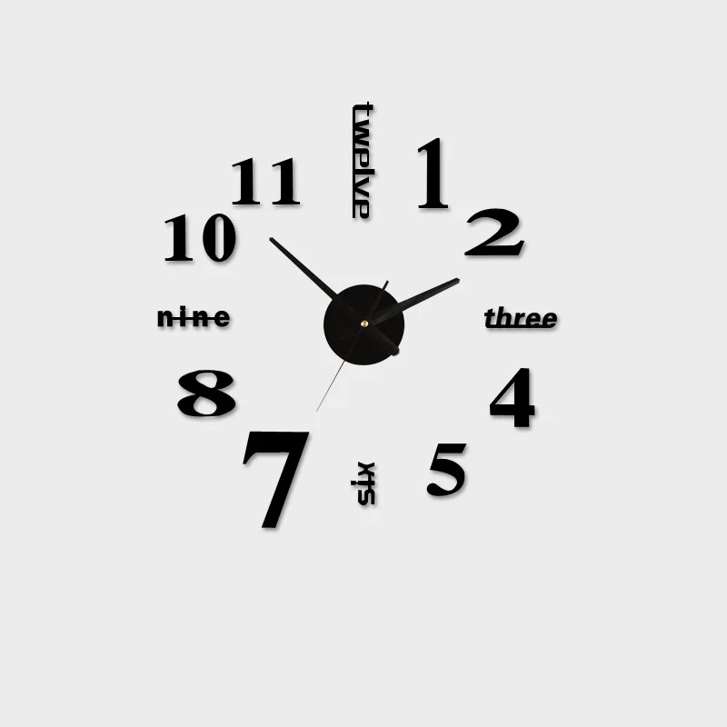 Acrylic Best Home Decoration DIY Wall Clock Unique Large number Stickers Self Adhesive home Decor Modern Wall Clocks
Acrylic Best Home Decoration DIY Wall Clock Unique Large number Stickers Self Adhesive home Decor Modern Wall Clocks