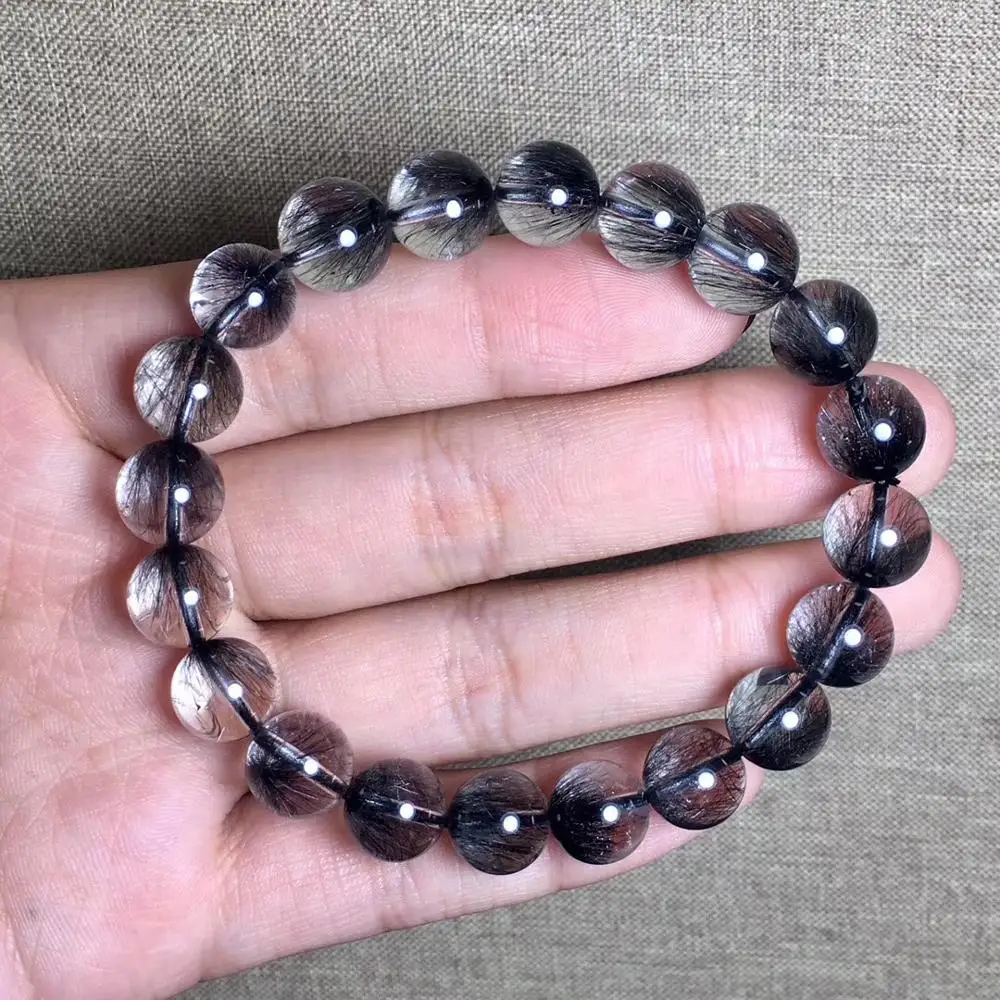 10.2mm Natural Black Hair Bracelet Jewelry For Women Men Love Gift Brazil Round Beads Gemstone Crsytal Fashion Bracelets AAAAA
10.2mm Natural Black Hair Bracelet Jewelry For Women Men Love Gift Brazil Round Beads Gemstone Crsytal Fashion Bracelets AAAAA