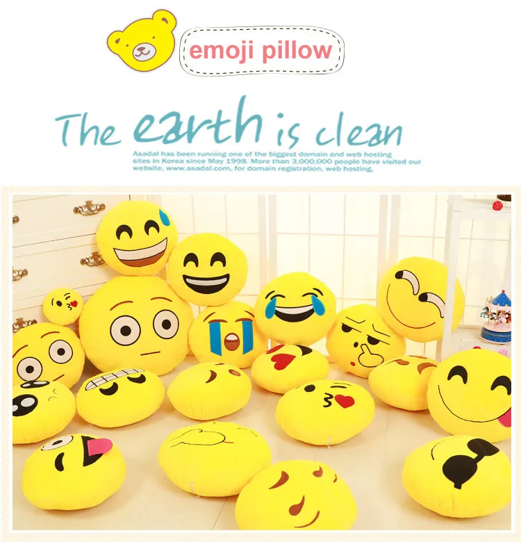 

Funny Cute emoji pillow Plush Toy coussin cojines emoji gato Emotion Cushion emoticonos smiley Pillows Stuffed Plush almofada