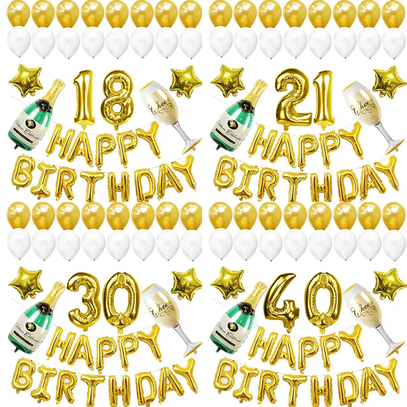Happy Birthday Balloon 18 21 30 Years Birthday Party Decoration Adult Foil Balloons 40 50 60 70 80 Anniversary Letter Ballons
Happy Birthday Balloon 18 21 30 Years Birthday Party Decoration Adult Foil Balloons 40 50 60 70 80 Anniversary Letter Ballons